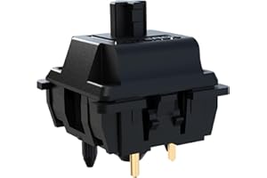 GATERON Oil King V2 Pre Lubed Black 5pin Linear Switches for MX Mechanical Keyboard (110pcs, Oil King V2)