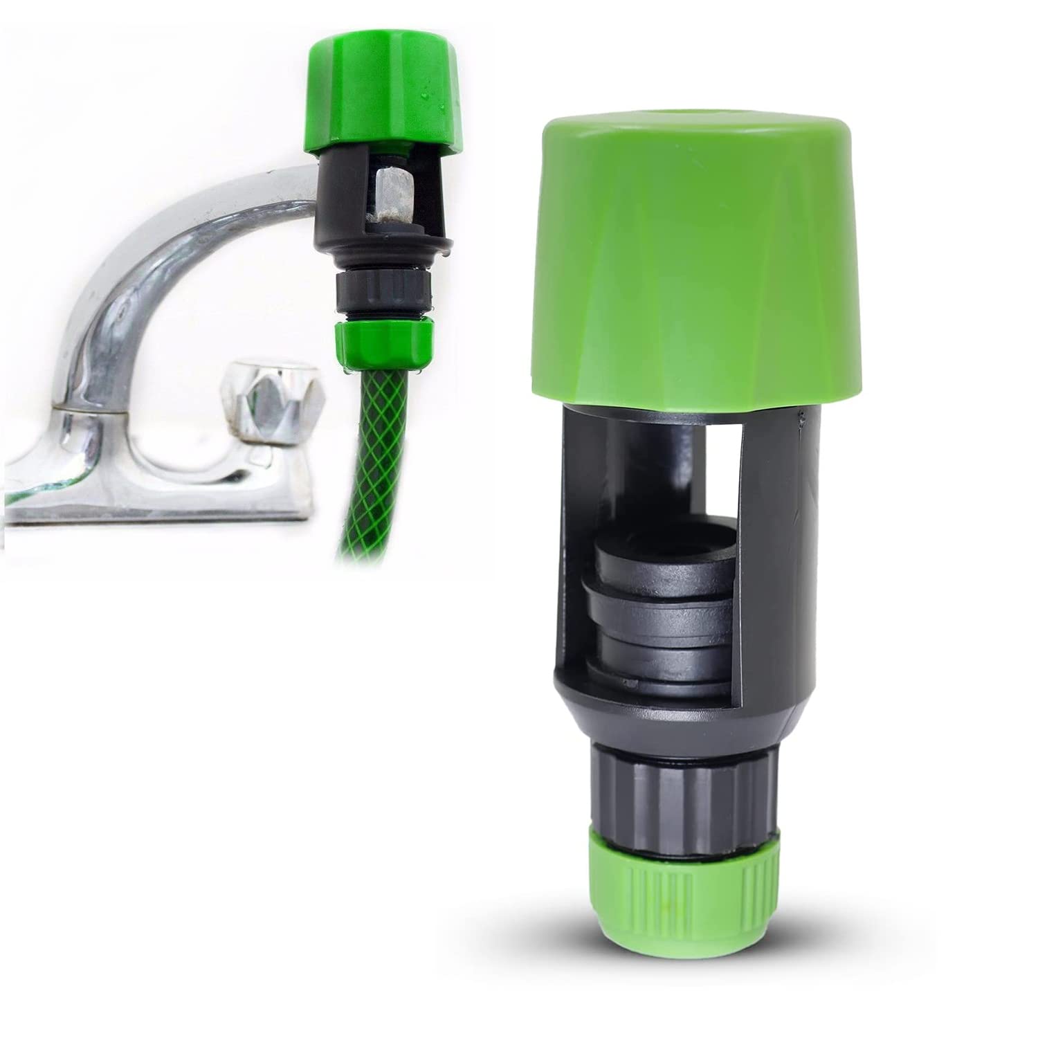 Casoter Universal Water Tap to Garden Hose Pipe Connector, Quick Fitting Connectors Mixer Kitchen Bath Tap Adapter, 1 Pack