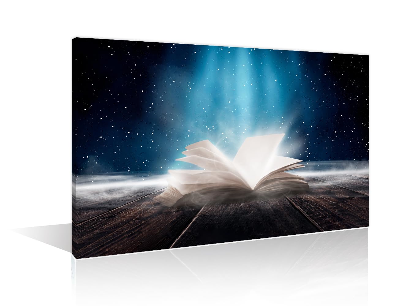 TISHIRON 1 Pieces Christian Praying Concept Wall Art Glowing Bible Wall Decorations Christian Religious Faith Canvas Prints Pictures Modern Living Room Bedroom Office Home Decor Artwork 16" Wx24 H