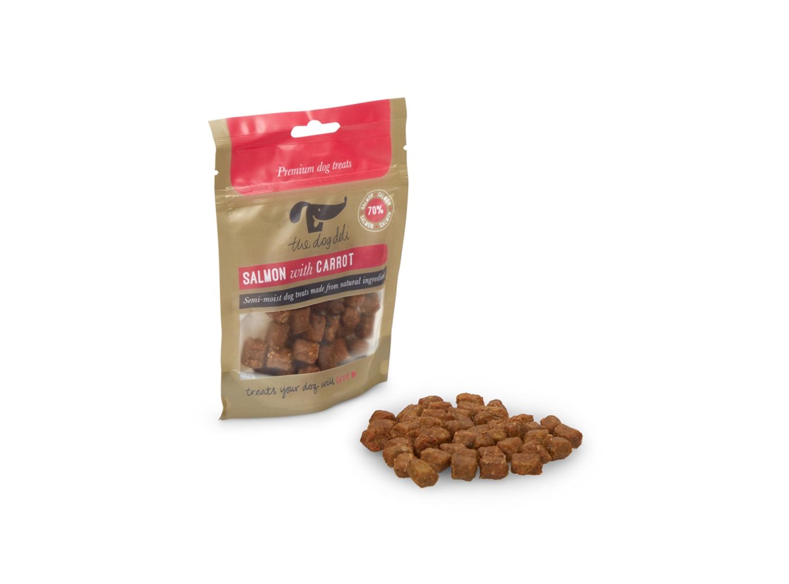 Petface Semi Moist Healthy Dog Treats Salmon with Carrot - 70