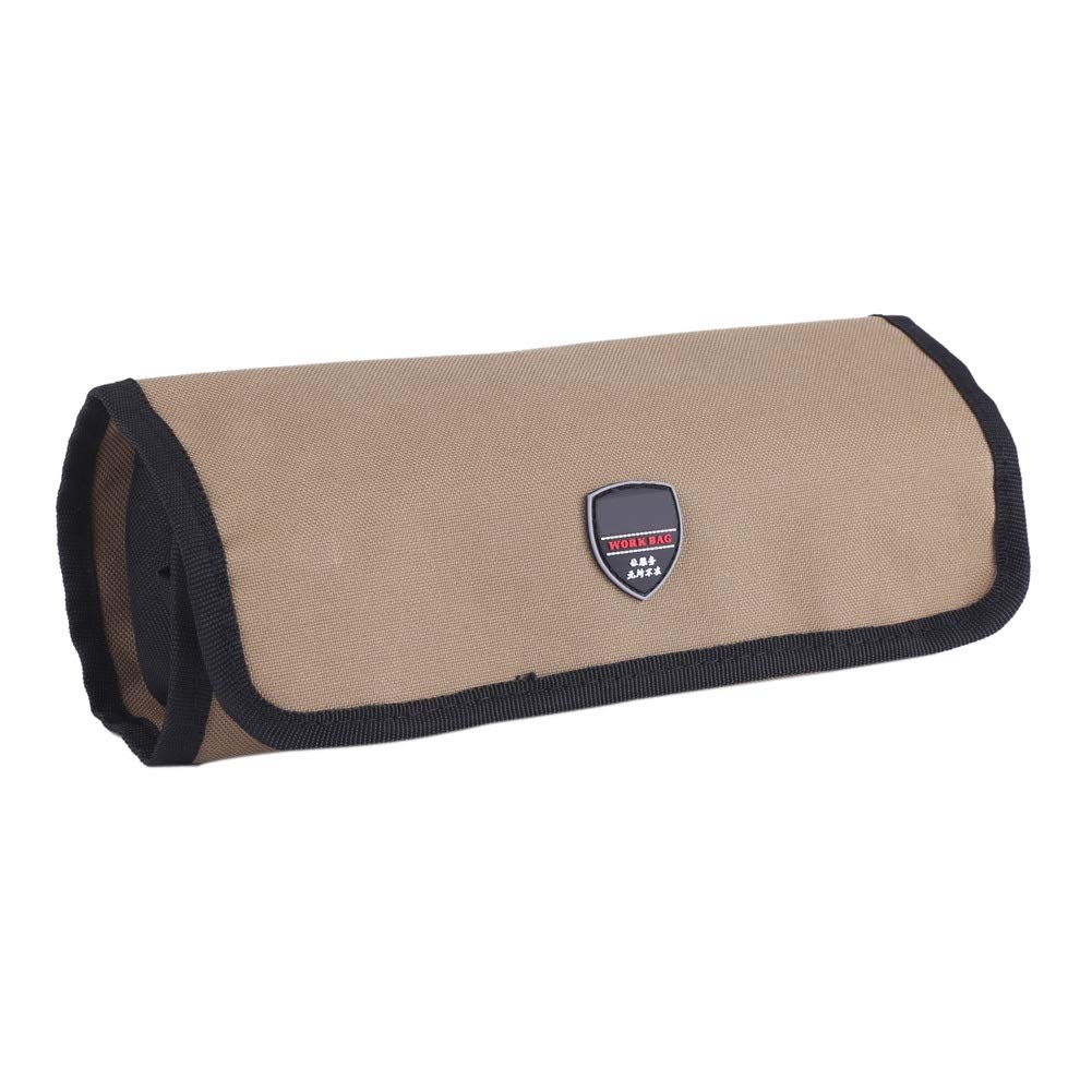 VOBOR Hardware Tool Bag - 36 * 25cm Waterproof Canvas Tool Roll Bags Durable Electrician Roll Up Hardware Tools Storage Bag for Storing Tools Hardware(Tools Not Included)