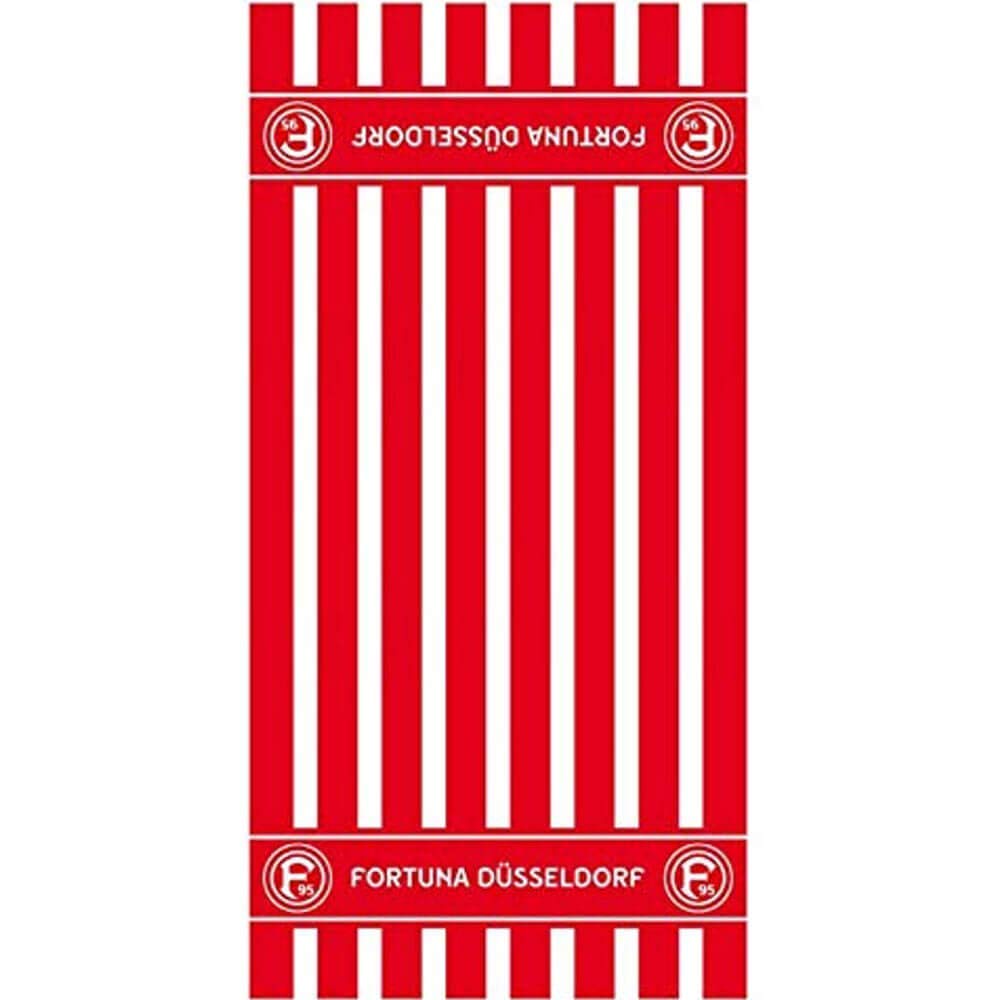 Fortuna Düsseldorf Cotton Terry Towel 50 x 100 cm with Logo Stripes