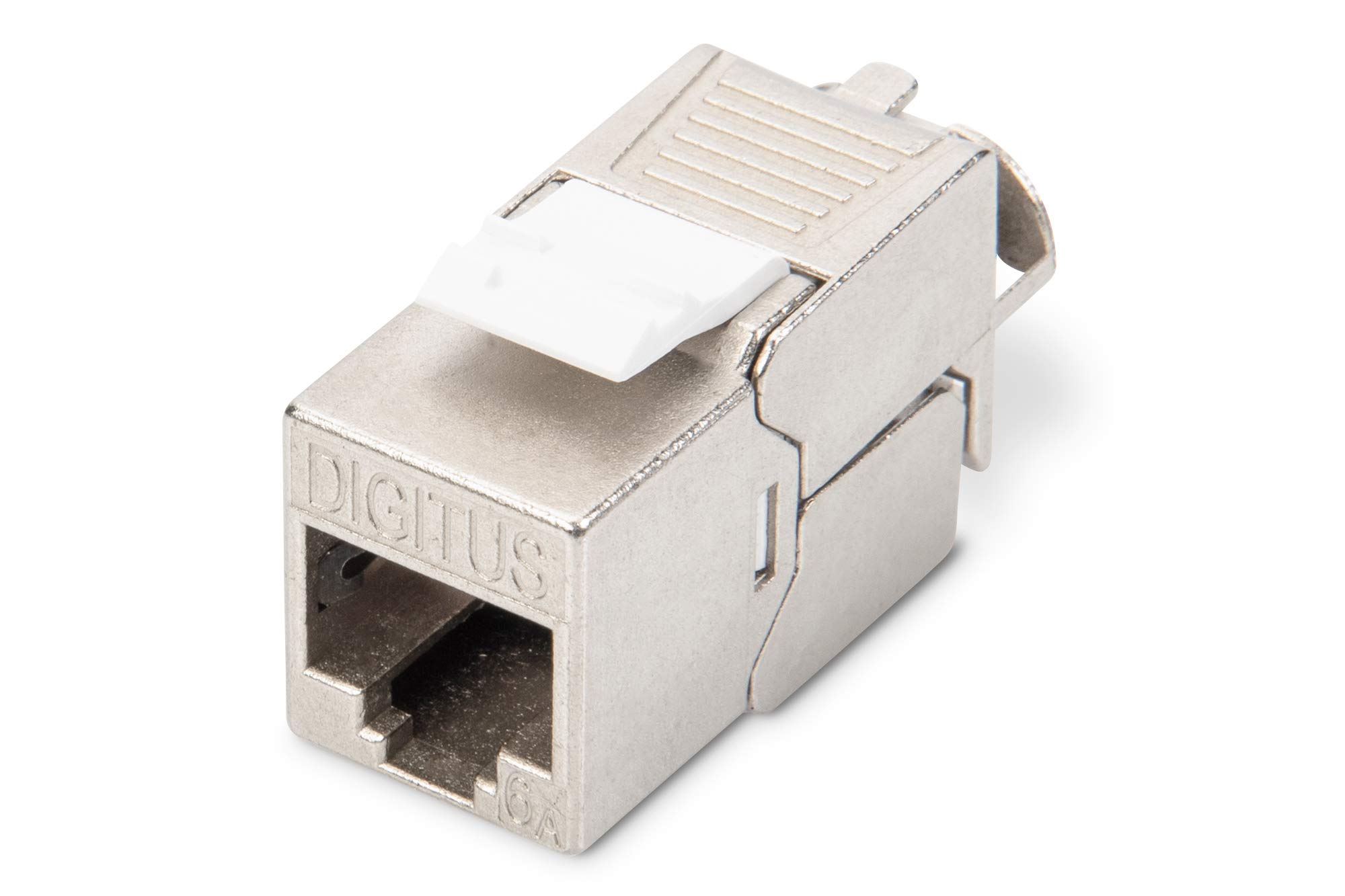 DIGITUS Keystone module Cat-6A Shielded - 1 piece - RJ45 socket - 500 MHz 10GBase-T - AWG 26-22 - Design compatible - With cable tie - Tool-free installation