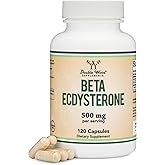 Beta Ecdysterone Supplement - 500mg Per Serving (120 Capsules, 60 Servings) Powerful Plant Anabolic to Support Men's Health (Non-GMO and Gluten Free) by Double Wood