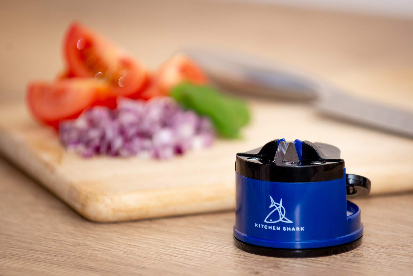 Kitchen Shark Knife Sharpener with Safety Non-Slip Suction Grip Base | These Knife Sharpeners Will Revive The Dullest Blade to a Razor Sharp Edge | Sharpening Kitchen Knives has Never Been Easier