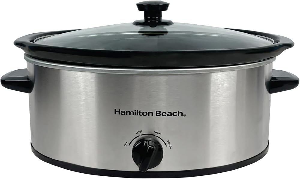 Hamilton Beach 6.5L Slow Cooker HBSC070S 240W Energy Efficient Removable