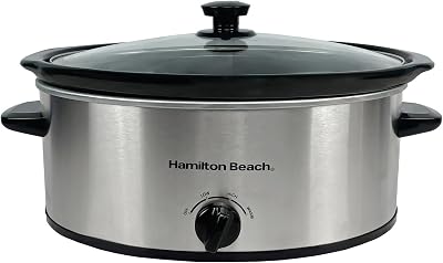 Hamilton Beach 6.5L Slow Cooker HBSC070S 240W Energy Efficient Removable
