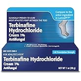 TARO Terbinafine Hydrochloride Antifungal Cream 1%, 1oz | Athletes Foot Cream Extra Strength, Relieves Itching &amp; Burning, Cures Most Athlete's Foot, Jock Itch &amp; Ringworm