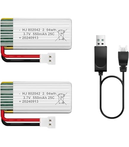 Amazon.com: 3.7V 30C 520mAh Battery for XK K110 110S V977 6CH