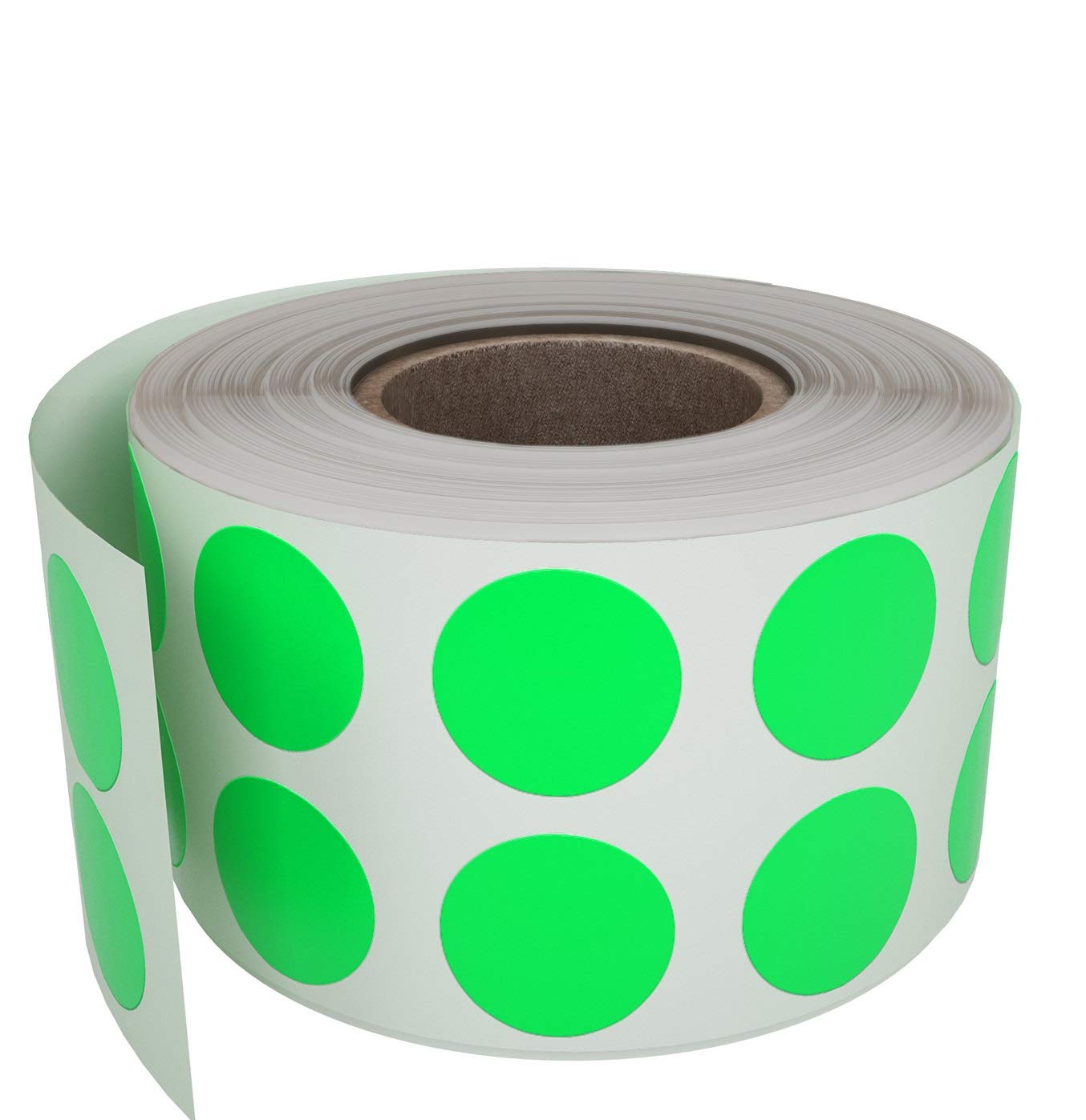 Royal Green Color Coding Stickers in Neon Green Sticky Labels Roll 1.3cm Round Dot Labels 13mm 1080 Pack
