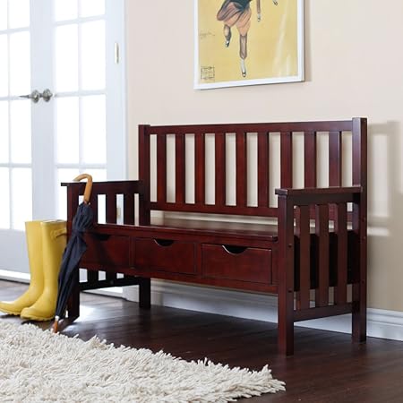 Raven Storage Bench Wenge Dark Wood Amazon Co Uk Kitchen Home