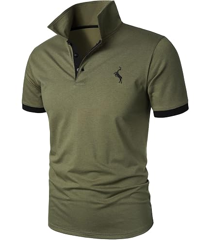 Amazon.com: Mens Polo Shirts Goat Animal Embroidered Shrot Sleeve