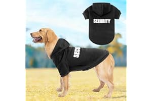 Dog Hoodie with Fleece Lining - Hooded Sweatshirt for Cold Weather Protection(Black 2XL)