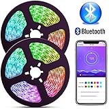 Bluetooth Dream Color LED Strip Lights with APP, ELlight 10m/32.8ft LED Lights with Multicolor Chasing, Waterproof RGB Rope Lights Kit, 300 LEDs SMD 5050 Flexible Strip Lighting for Home Kitchen