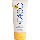 Vacation Classic Face Sunscreen Lotion SPF 45, 3 Fluid Ounces | Sunscreen for Face, Lightweight, Daily Use, Transparent on All Skin Tones, Water-Resistant, Dermatologist-Tested, Vegan