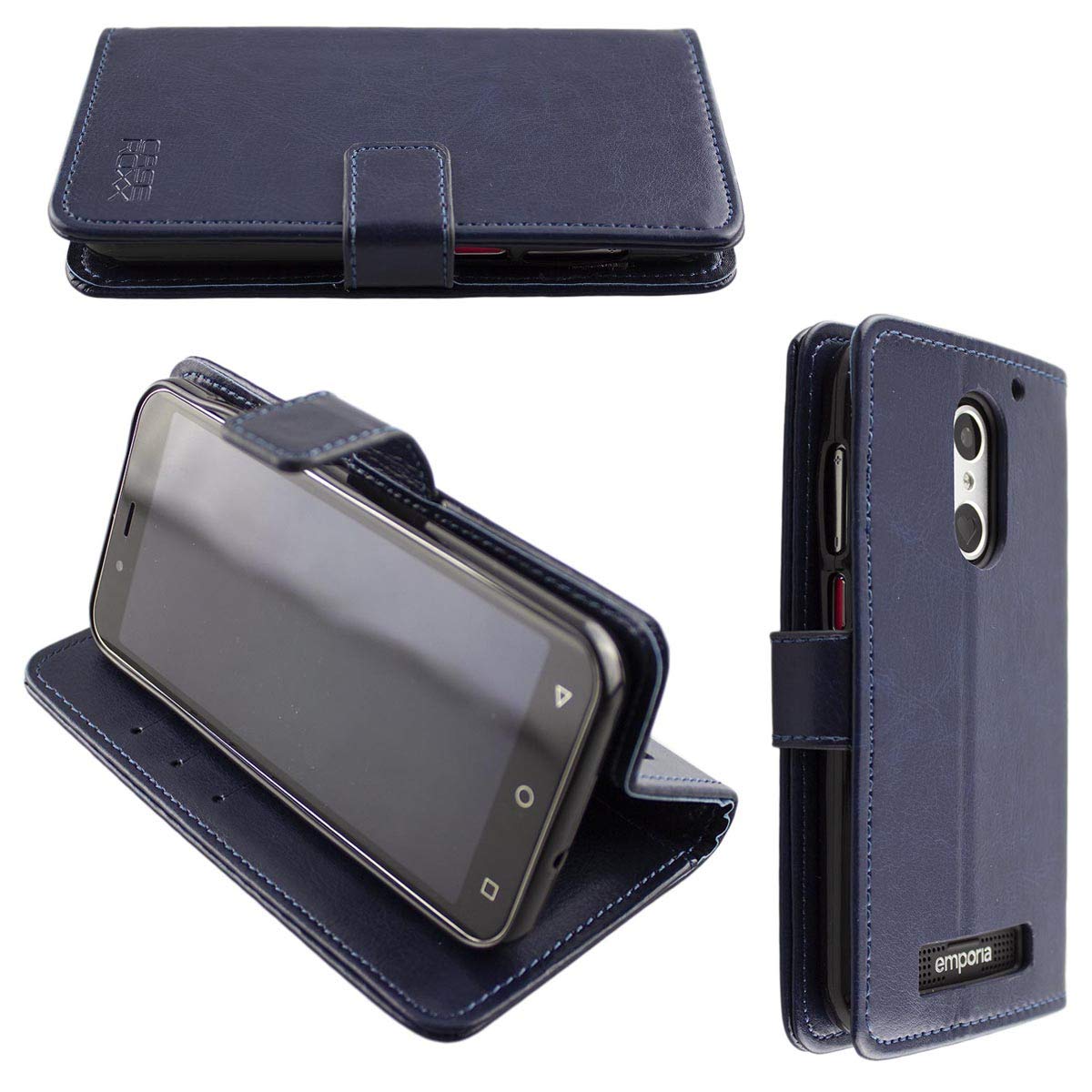 caseroxx Bookstyle-Case for Emporia Smart 4, Cover, faux leather, blue, Card Slots & Magnetic Closure