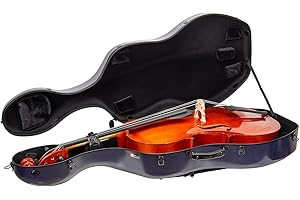 Crossrock Cello Case For 4/4 Full Size With Backpack and Wheels，Poly Carbon Composite in Blue(CRF1000CEFBLHT)