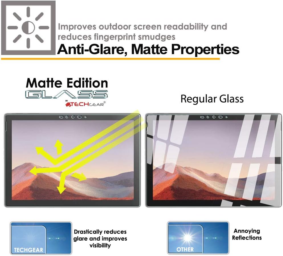 TECHGEAR Anti-Glare Screen Protector Compatible with Microsoft Surface Pro 7 / Pro 7 Plus - Image 4