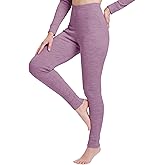woolcano Women's 100% Merino Wool Base Layer Pants Lightweight Active Base Layer Bottoms
