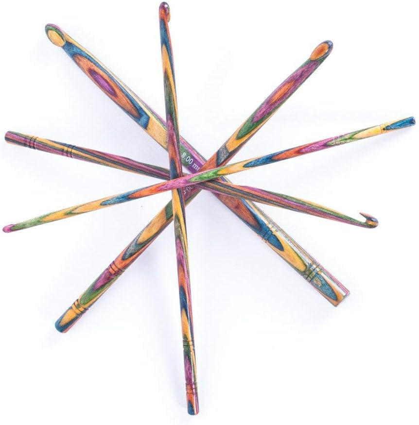 KnitPro KP20710 Symphonie haak enkel fijn gebreid hout meerkleurig 38,5 x 1,3 x 7 cm