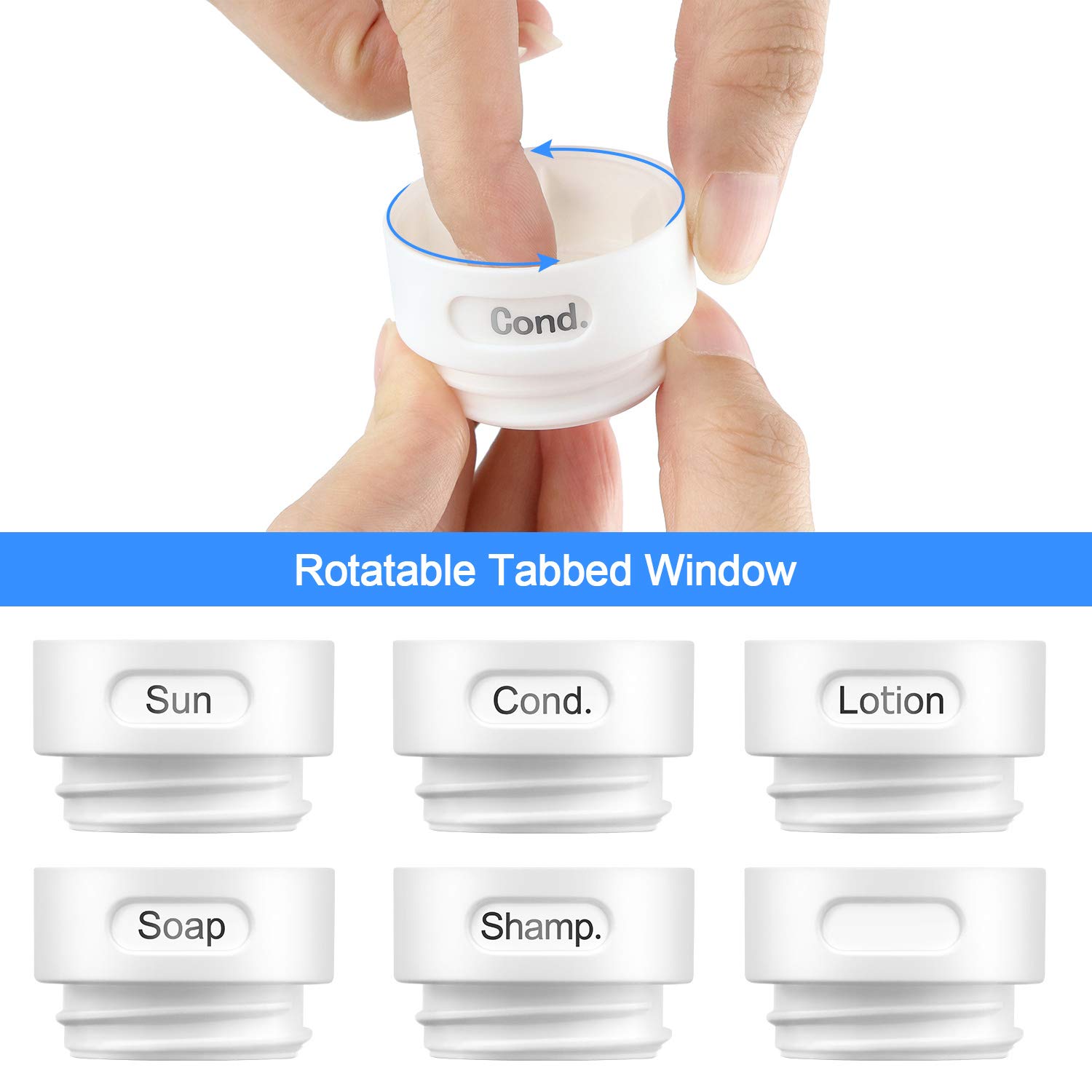 Travel Bottles Set Leakproof Silicone Refillable Squeezable Travel Containers with Labels and Clear Travel Bag for Shampoo, Conditioner, Lotion, Toiletries (#5 1.25oz4)