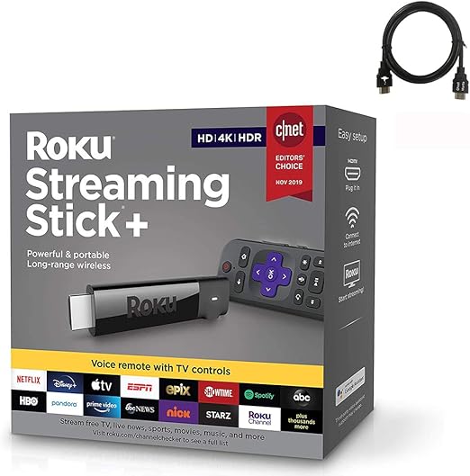 Roku Streaming Stick+ HD/4K/HDR Streaming Media Player with