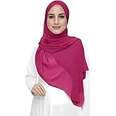 Premium Chiffon Hijab Head Scarf Shawl Wrap for Muslim Women Lightweight