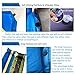 Rodzon Sleeping Pad, Self-Inflating Waterproof Lightweight Splicing Sleeping Pad with Pillow, Air Inflatable Camping Mat for Travel, Backpacking, Camping, Hiking and Outdoor Activities (Blue+Yellow)