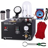 Digital Display Jewelry Casting Vacuum Melting Machine | 4CFM Air Flow,12Pcs Complete Casting Kit,With Vacuum Pump Kit &amp; Graphite Crucible,For Refining Jewelry