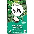 Alter Eco | Mint Créme Truffles | 58% Pure Dark Cocoa, Fair Trade, Organic, Non-GMO, Gluten Free Dark Chocolate Truffles | 10 Truffles