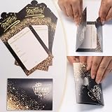 Yiran 16x Black Gold Birthday Party Invitations - Eco-Friendly Design view 4