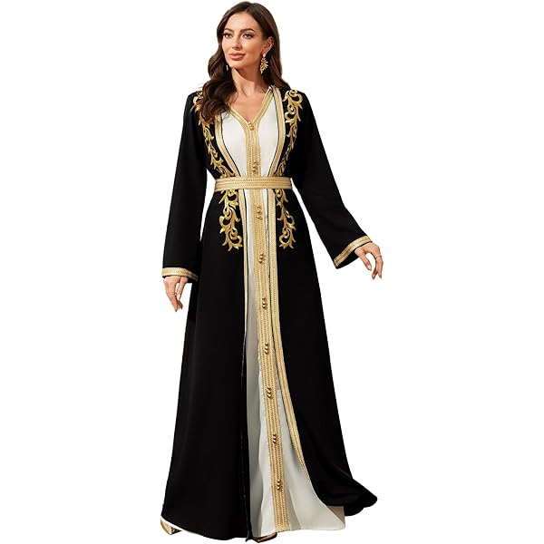 Amazon.com: 2018 New Modern KHALEEJI Thobe by MEHREN Creation Dress for  Women 5040 (XSmall) Black : Clothing, Shoes & Jewelry