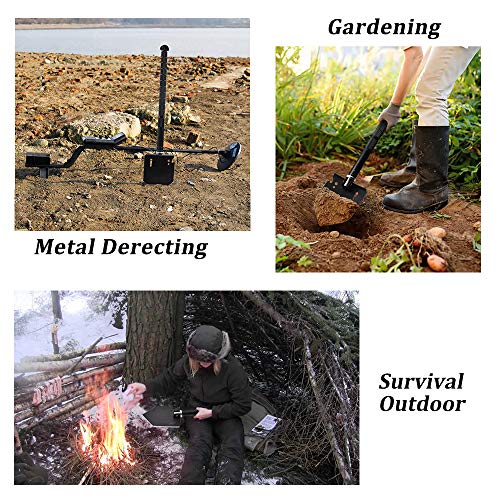 Yeacool Survival Shovel Axe, Camping Shovels Pickaxe, Folding Offroad