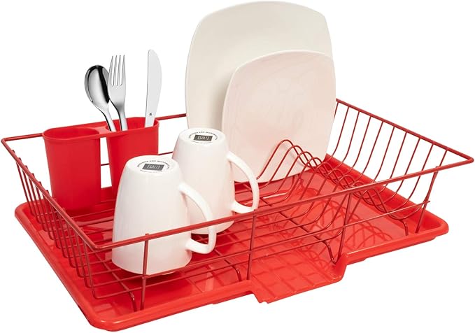 red dish rack amazon