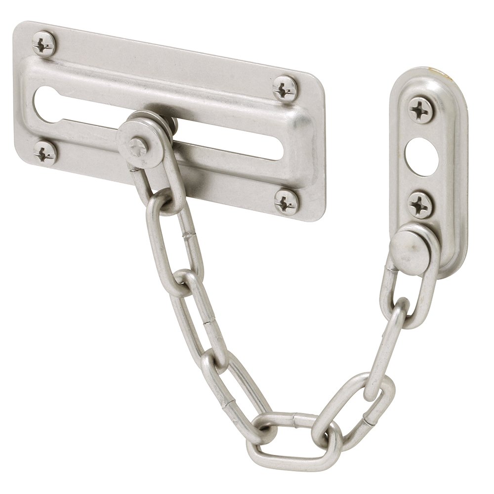 Defender Security U 10386 Door Guard, Steel Chain Type, Satin Nickel, Pack of 6 Image Defender Security U 10386 Door Guard, Steel Chain Type, Satin Nickel, Pack of 6 Image