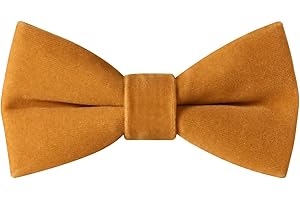 HOULIFE Boys Kids Pre-tied Bowtie Velvet Solid Color Formal Tuxedo Bow Tie for Toddlers Children Youths Dress Up