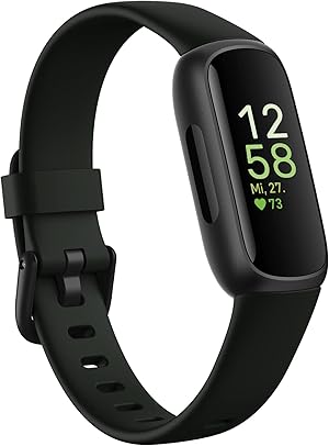 Google Fitbit Inspire 3 – Gesundheits- & Fitness-Tracker Damen / Herren - Herzfrequenzmessung, Stressmanagement, Schlafanalyse & bis zu 10 Tage Akkulaufzeit – Fitnessuhr kompatibel mit Android/iOS
