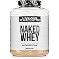 NAKED Whey Chocolate Peanut Butter Grass Fed Whey Protein Powder, No GMO, No Soy, and Gluten Free, Aid Growth and Recovery - 52 Servings