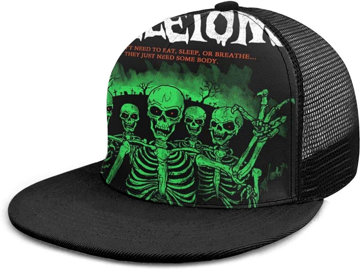 green flat bill hats