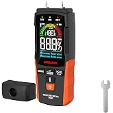 LASELION 2-in-1 Pin &amp; Pinless Moisture Meter MS03 &ndash; Accurate Moisture Detection for Wood, Concrete, Drywall, and More &ndash; LCD Display with Hold Function, Flashlight, and Auto Power Off