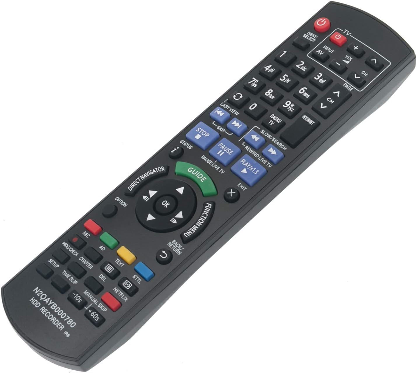 ALLIMITY N2QAYB000780 Remote Control Replacement for Panasonic HDD Recorder IR6 DMR-PWT500EC DMR-PWT530EB DMR-HWT230EB DMR-HWT130EB DMR-HW120EB DMR-HWT130 DMR-HW120EBK DMR-HWT230 - Image 4