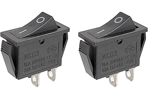 IHYJINCHOO 2Pcs Rocker Switch ON/Off 2 Position 2 Pin, AC 15A/250V, 20A/125V,KCD3 Toggle Power Switch for Car, Boat, Household Appliances (KCD3-ON/Off, 2)