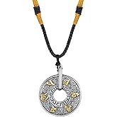JAJAFOOK Men's Stainless Steel Tibetan Buddhist Mantra Om Mani Padme Hum Prayer Pendant Necklace