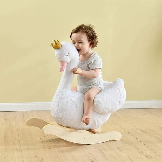 swan rocking horse