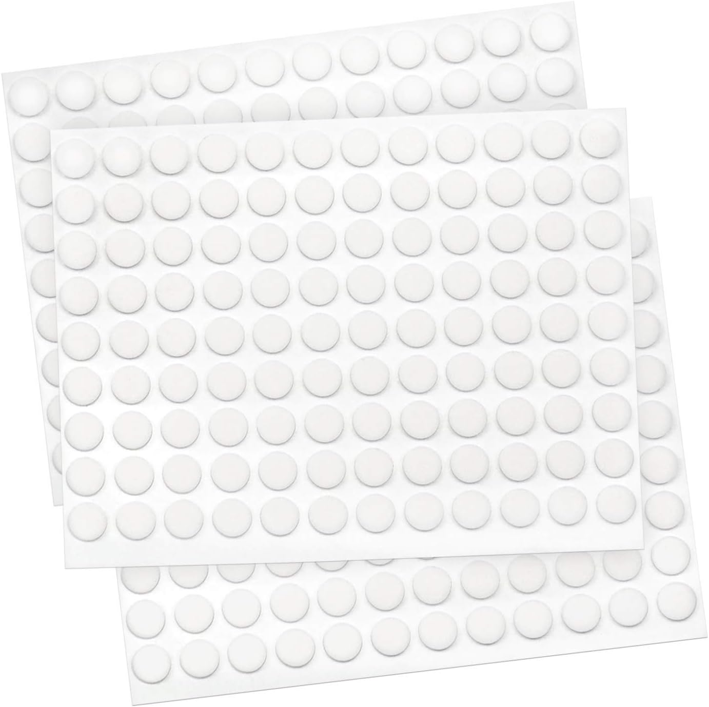 Adsamm® / 324 x self-adhesive anti-slip pads made of EPDM cellular rubber/ø 0.39'' (ø 10 mm) / White/round / 0.098'' (2.5 mm) thick anti-slip glides