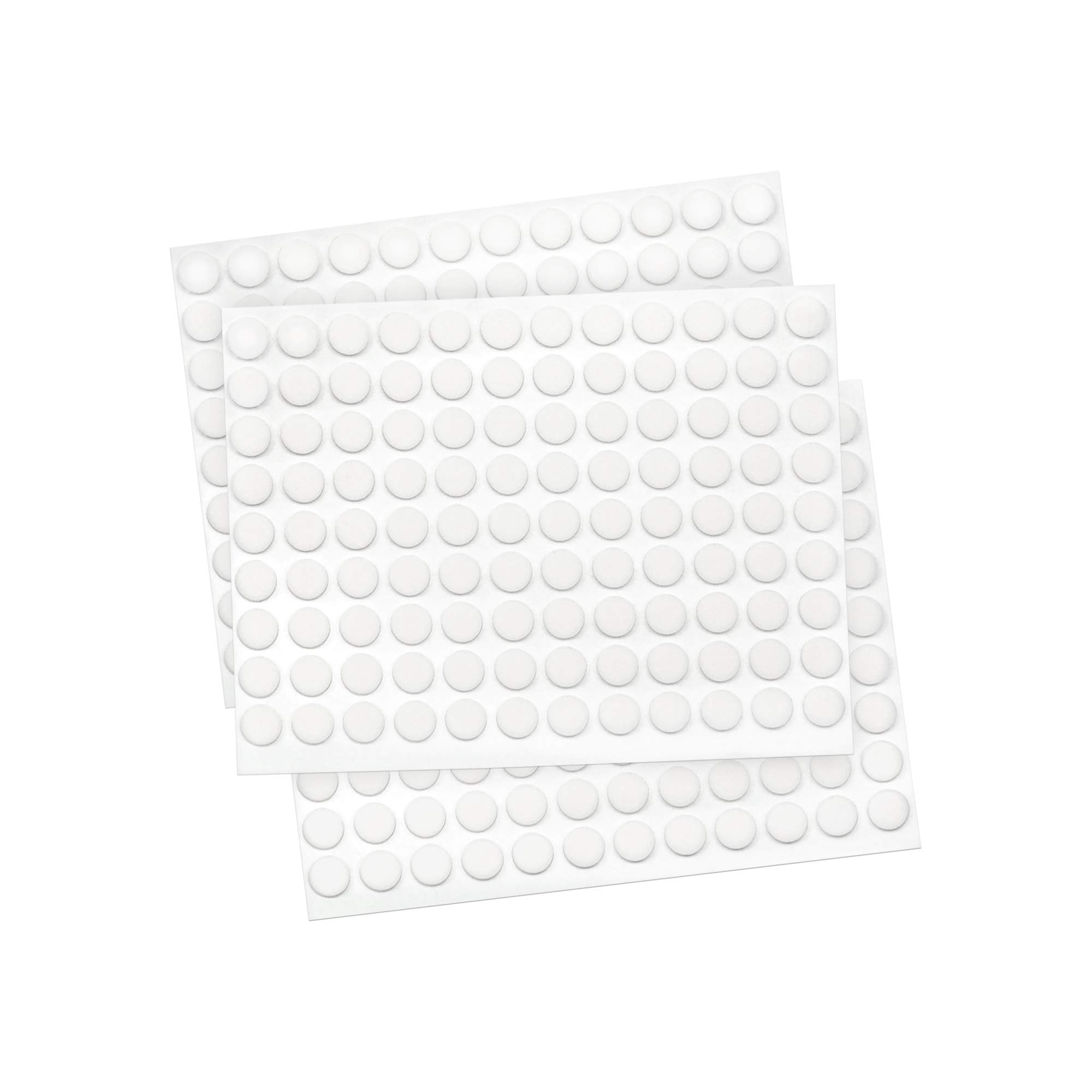 Adsamm® / 324 x self-adhesive anti-slip pads made of EPDM cellular rubber/ø 0.39'' (ø 10 mm) / White/round / 0.098'' (2.5 mm) thick anti-slip glides