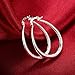NYKKOLA 925 Sterling Silver Post Hoop Earrings for Women Girls Hypoallergenic Thick Open Huggie Hoop Elegant Jewelry Fashion Oval Chunky Silver Hoop Earrings Best Gifts for Teen Girls