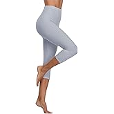 A-Wintage Women's Soft Capri Legging 3/4 Length Leggings High Waisted Cropped Tights Beach Capris