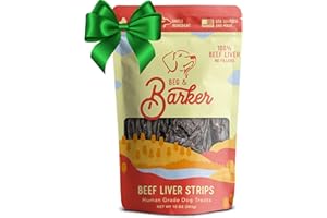 Beg & Barker Beef Liver Jerky for Dogs (10 Ounce, Pack of 1) - Dog Training Treats - Natural Dog Treats Made in The USA - Grain Free, Diabetic-Friendly, High Protein, Sugar-Free