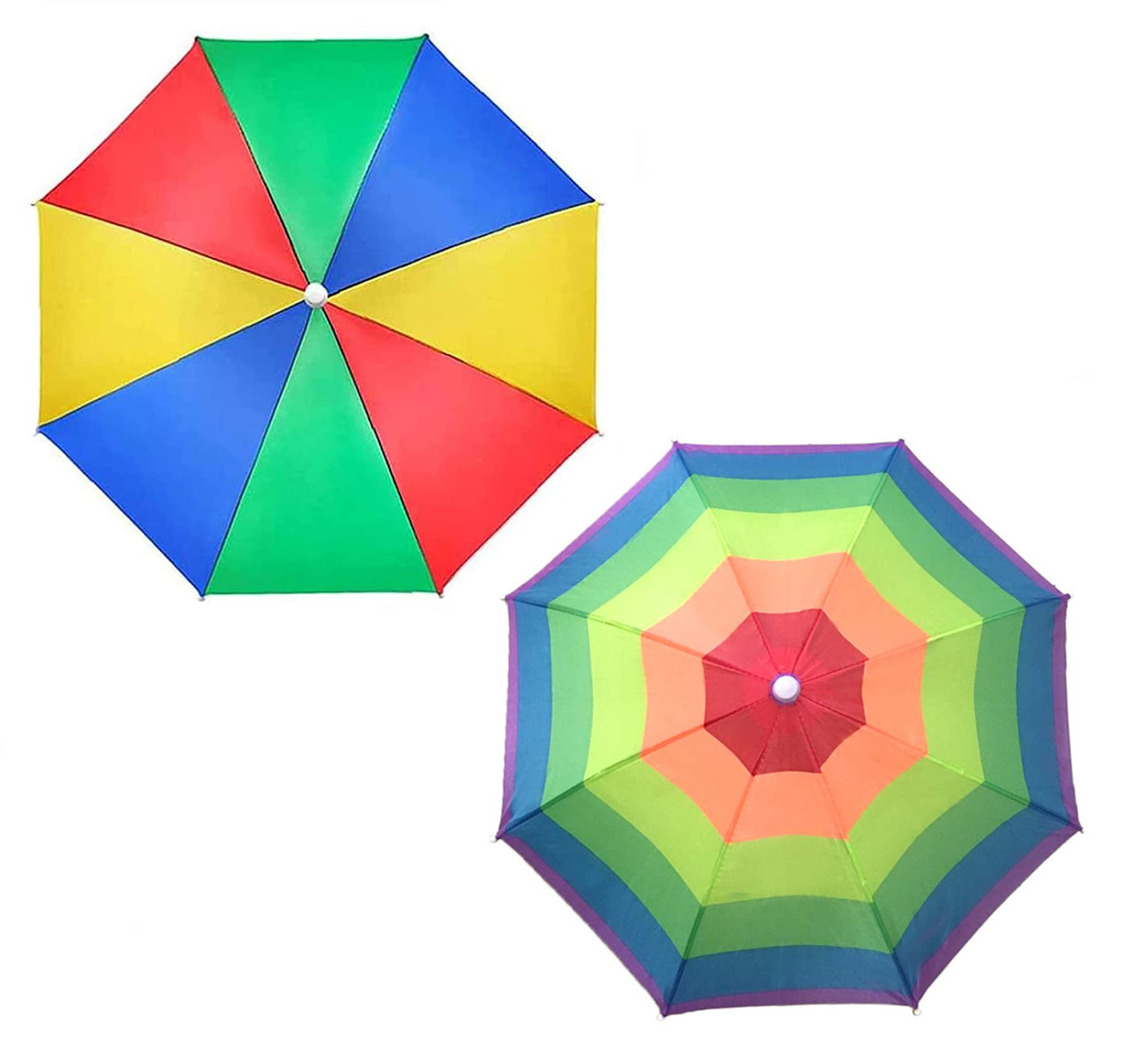 YKKJ 2 pcs Head Umbrella Hat，Head Fishing Umbrella Hat，for Decoration, Costume, Golf, Cycling, Fishing, Gardening.